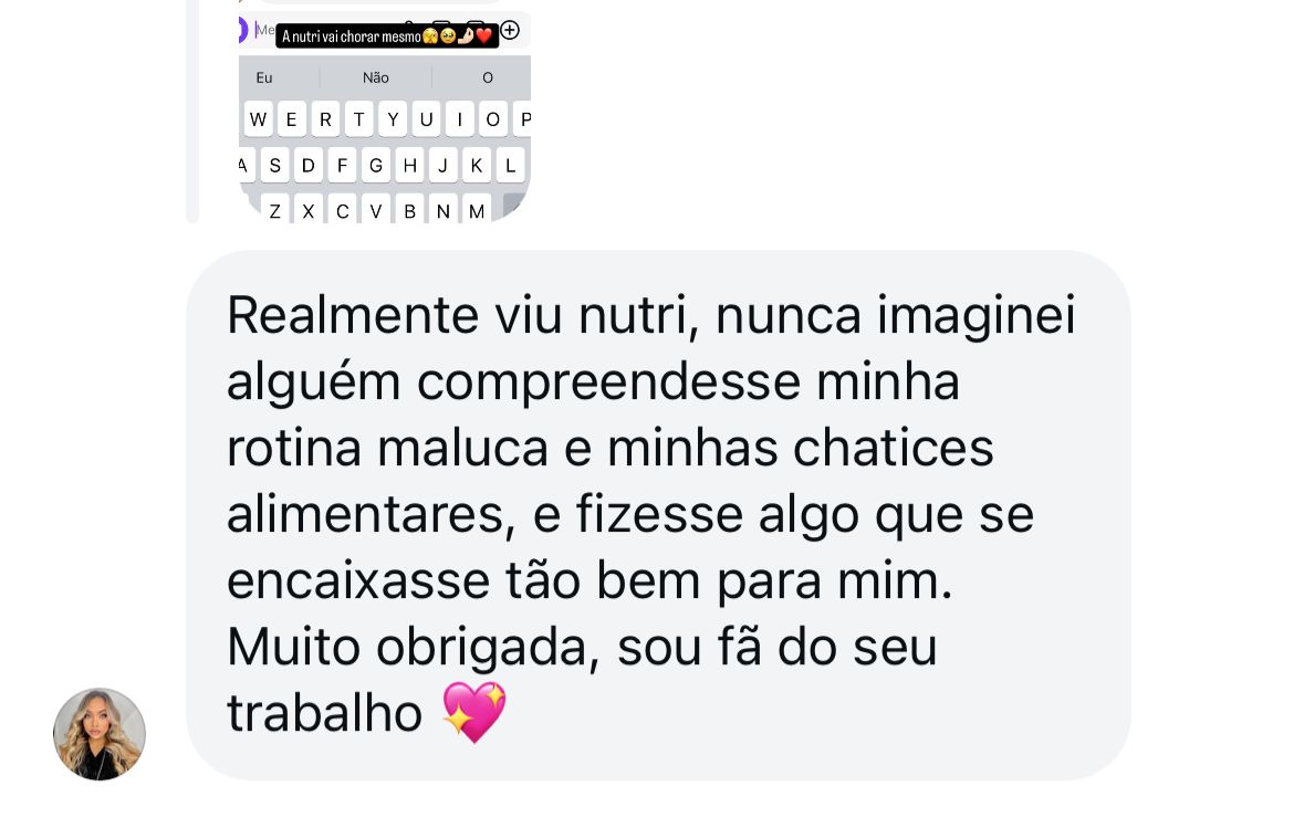 Feedback de paciente elogiando a rotina